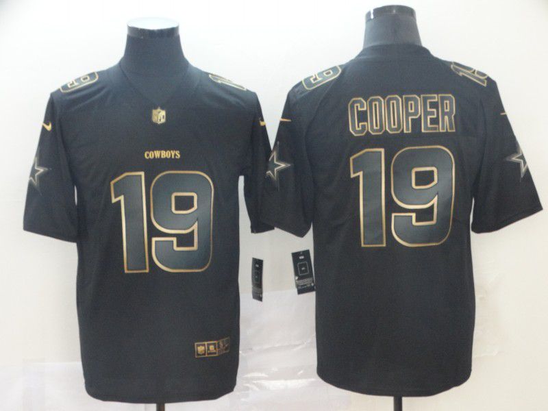 Men Dallas cowboys #19 Cooper Nike Vapor Limited Black Golden NFL Jerseys